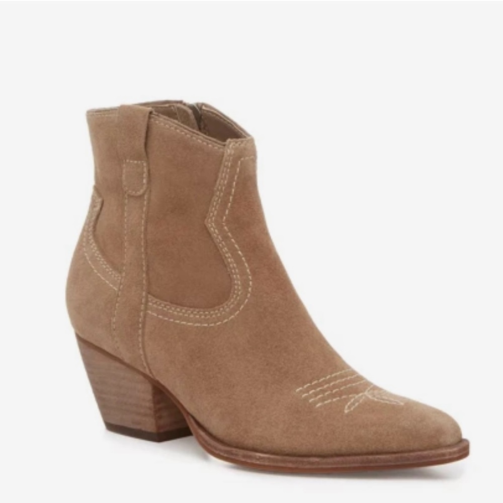 DOLCE VITA Silma Western Booties in Truffle Shade - Picture 3 of 15